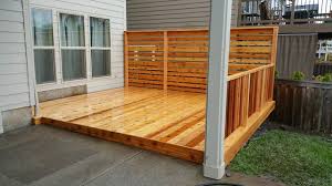 Cedar Deck With Privacy Wall