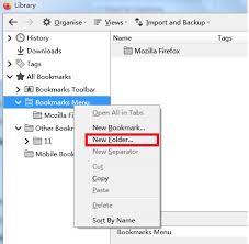 use bookmark folders to organize your