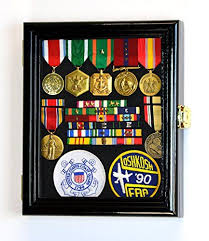 Each military shadow box is of solid wood construction and is assembled by hand, many of our plaques are made right in our shop and our trophies are we're tops in military personalized shadow boxes, and are pleased to be able to present our work to servicemen and servicewomen nationwide. Xs Display Case Cabinet Box For Military Medals Pins Patc Https Www Amazon Com Dp B001l5a0us Ref Cm Sw R Pi Medal Display Medal Display Case Display Case