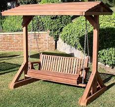 wooden garden swing outdoor swing