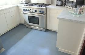 blue color marmoleum flooring