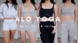 alo yoga try on haul review lots of