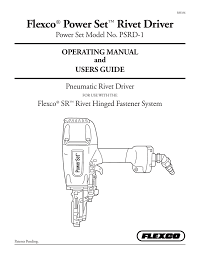 Flexco Power Set Rivet Driver Operating Manual