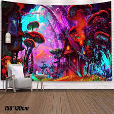 Trippy Forest Tapestry Wall Hanging