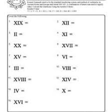 Roman Numeral Worksheets With Answers