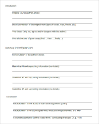 Essay Outline Template 4 Free Sample Example Format