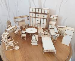 Laser Cut Miniature Dollhouse Furniture