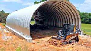 complete quonset hut build from site