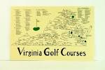 Virginia Golf Courses Map - Etsy