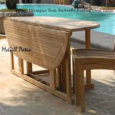 Teak Oval Folding Outdoor Dining Table