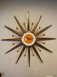 Mid Century Style Starburst Clock