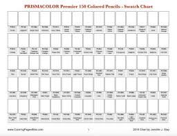 Downloadable 2 Page Prismacolor Premier Swatch Chart With