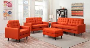 orange fabric sofa set co 371 fabric