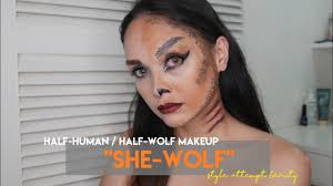 half werewolf makeup tutorial