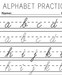 Alphabet cursive handwriting worksheets pdf english alphabets. 9 Free Printable Handwriting Worksheets Bostitch Office