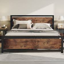 Likimio Industrial Queen Bed Frame With