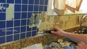 remove the tile backsplash without