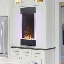 Vertical Fireplace Electric On