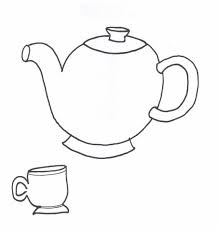 Image result for tea party clipart black and white