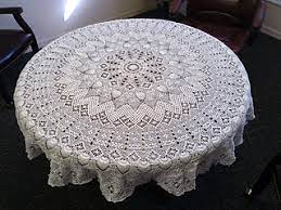round tablecloth enement pattern