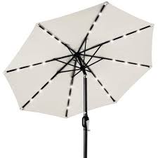 Solar Led Lighted Tilt Patio Umbrella