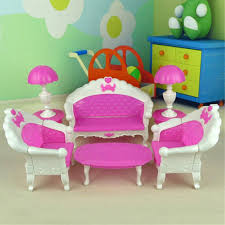 6pcs toys for barbie doll sofa chair
