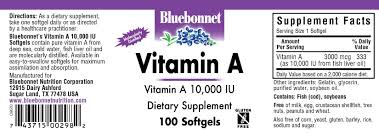 bluebonnet nutrition ビタミン a 10 000 iu