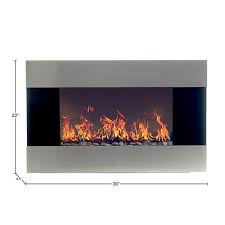 Stainless Steel Electric Fireplace With