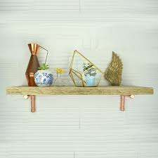 Rustic Scaffold Shelf With Copper