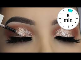 5 minute glitter eye makeup easiest