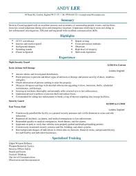 Tips and examples of how to put skills and achievements on a security officer resume. Security Guard Cv Template Cv Samples Examples