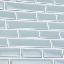 Sea Glass L Stick Backsplash Tiles