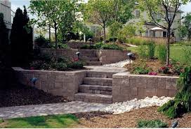 patio landscaping retaining wall with