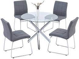 5 piece round dining table set for