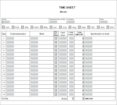 Project Daily Time Sheet Format In Excel Timesheet Template
