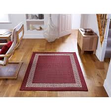 greek key flat weave rug red rugs