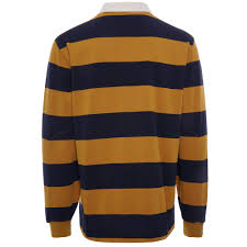 lacoste striped cotton rugby shirt