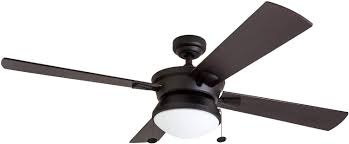 Buy outdoor ceiling fans at lighting superstore. Prominence Home 50345 01 Auletta Outdoor Ceiling Fan 52 Etl Damp Rated 4 Blades Led Frosted Contemporary Light Fixture Matte Black Amazon Com