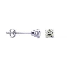1 4 carat diamond stud earrings in 14k white gold by superjeweler