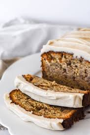 banana bread with cream cheese frosting