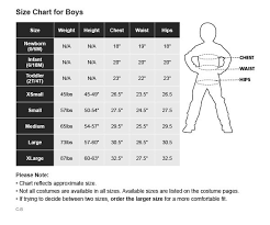 53 Described Party City Costume Size Chart