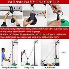 All you need is a hook or a bar to hang it, which includes your pull up bar, ceiling hook, door hook, and your squat rack or power cage. Syl Fitness Lat Pulldown Cable Pulley System Adjustable Length With Chain Solid Loading Pin For Diy Home Garage Gym Buy Online At Best Price In Uae Amazon Ae