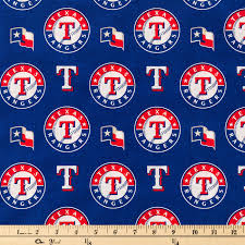 Mlb Texas Rangers Cotton Fabric Hobby