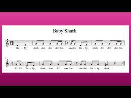 recorder lesson baby shark note