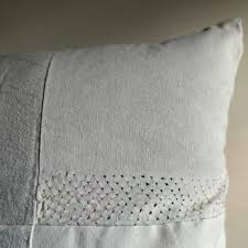 Ecru Hand Stitched Large Cushion