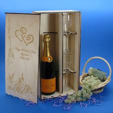 Wood Champagne Gift Box For A 750ml Or