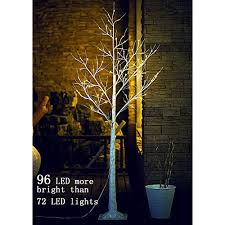 lighted birch tree 6 ft 96 led for