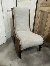 vine reupholstered slipper chair
