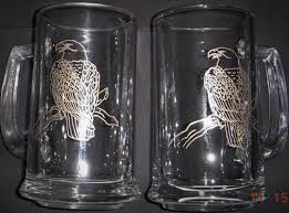 dremel etchings on mugs of eagles