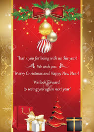 Business Card For Winter Holidays Thank You For Being With Us